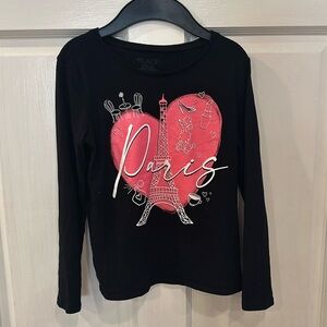 Children's Place "Paris" Girls Long Sleeve Shirt Size 7/8